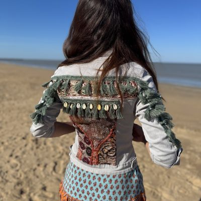 Veste upcyclée 26-3  Taille 38