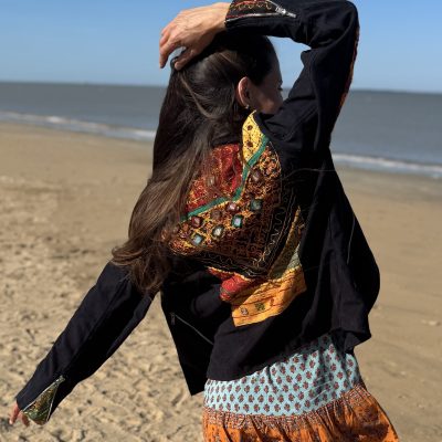Veste upcyclée 26-4  Taille 38